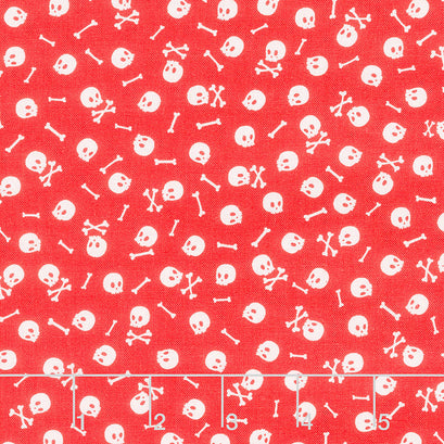 Walk the Plank! - Tossed Skulls and Bones Red Yardage