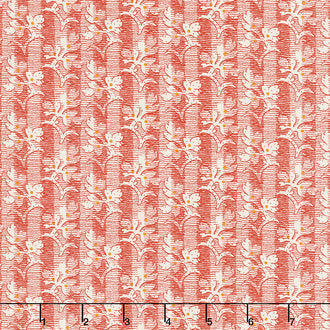 Walnut Creek - Floral Stripe Red Yardage