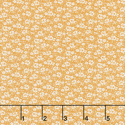 Walnut Creek - Packed Flowers Cheddar Yardage