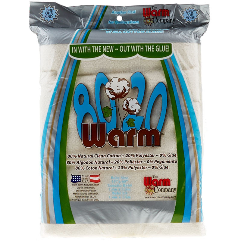 Warm 80/20 Cotton Batting & Scrim Baby 55x 60