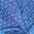 Water Dance - Blue Geo Metallic Yardage