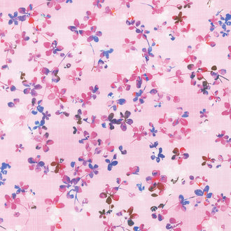 Watercolor Meadow - Floral Watercolor Pink Digitally Printed 108" Wide Backing
