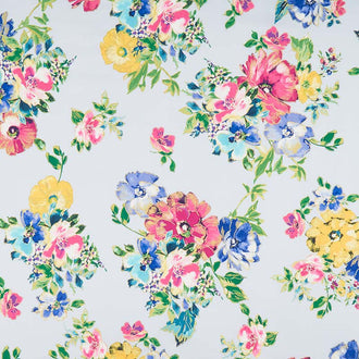 Watercolor Wishes - Bouquet Wishes Light Periwinkle Metallic Yardage