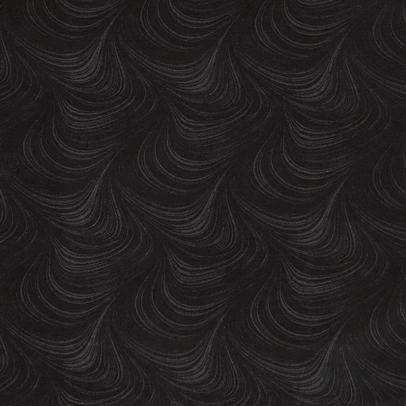 Wave Texture Flannel Wide - Black 108" Wide Backing Primary Image
