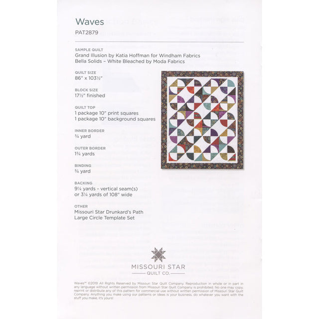 Waves Quilt Pattern by Missouri Star