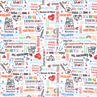 We Appreciate You - Healthcare Heroes White Yardage