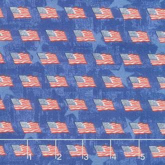 We The People - Star Spangled Dark Blue Yardage
