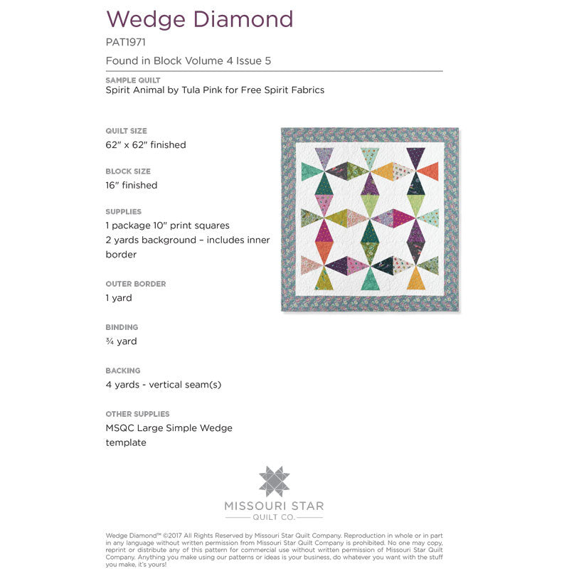 Diamond Wedge Pattern Wedge Diamond Pattern by Missouri Star
