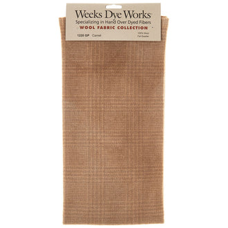 Weeks Dye Works Hand Over Dyed Wool Fat Quarter - Glen Plaid Camel