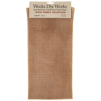 Weeks Dye Works Hand Over Dyed Wool Fat Quarter - Glen Plaid Camel