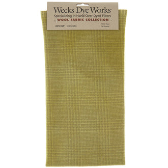 Weeks Dye Works Hand Over Dyed Wool Fat Quarter - Glen Plaid Citronella