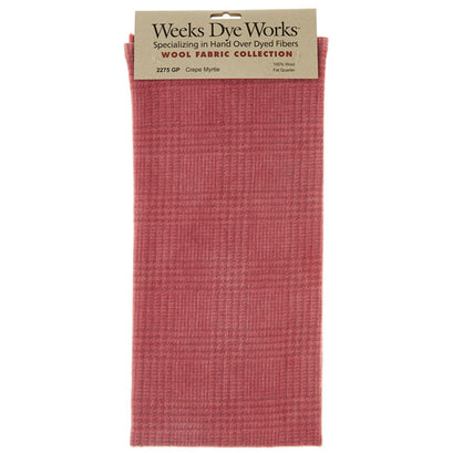 Weeks Dye Works Hand Over Dyed Wool Fat Quarter - Glen Plaid Crepe Myrtle