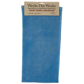 Weeks Dye Works Hand Over Dyed Wool Fat Quarter - Glen Plaid Electric Blue