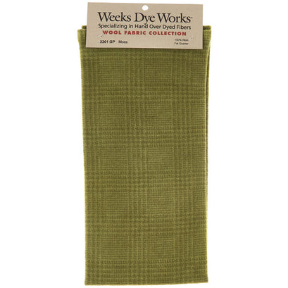 Weeks Dye Works Hand Over Dyed Wool Fat Quarter - Glen Plaid Moss