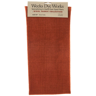 Weeks Dye Works Hand Over Dyed Wool Fat Quarter - Glen Plaid Terra Cotta