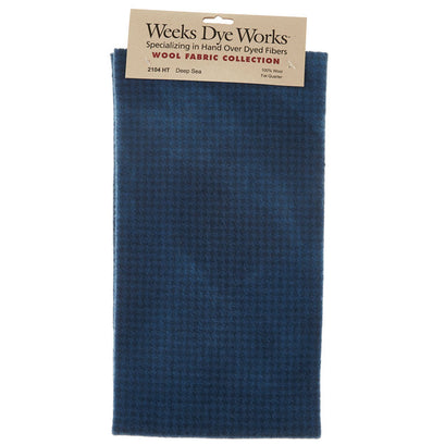 Weeks Dye Works Hand Over Dyed Wool Fat Quarter - Houndstooth Deep Sea