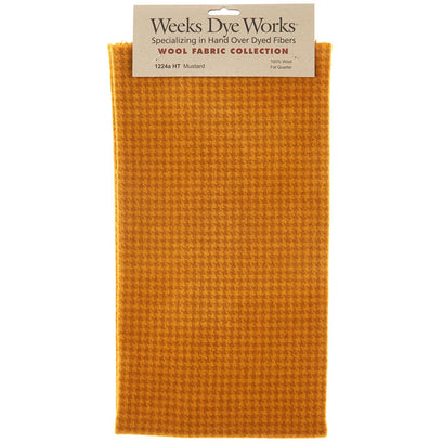Weeks Dye Works Hand Over Dyed Wool Fat Quarter - Houndstooth Mustard