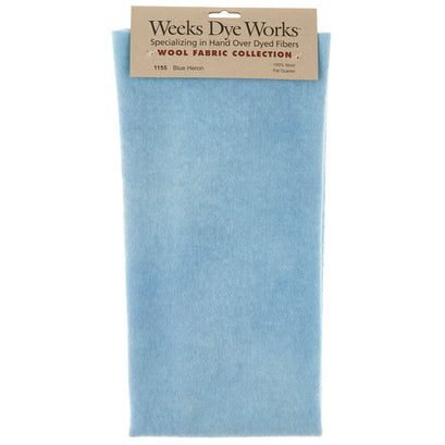 Weeks Dye Works Hand Over Dyed Wool Fat Quarter - Solid Blue Heron
