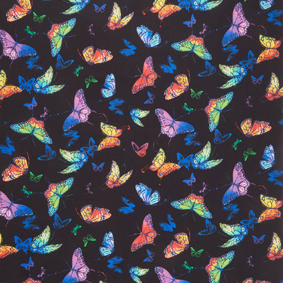 Whirlwind - Whirlwind Butterflies Black Yardage