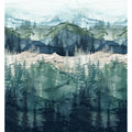 Whispering Pines - Ombre Dark Blue Multi Digitally Printed Yardage
