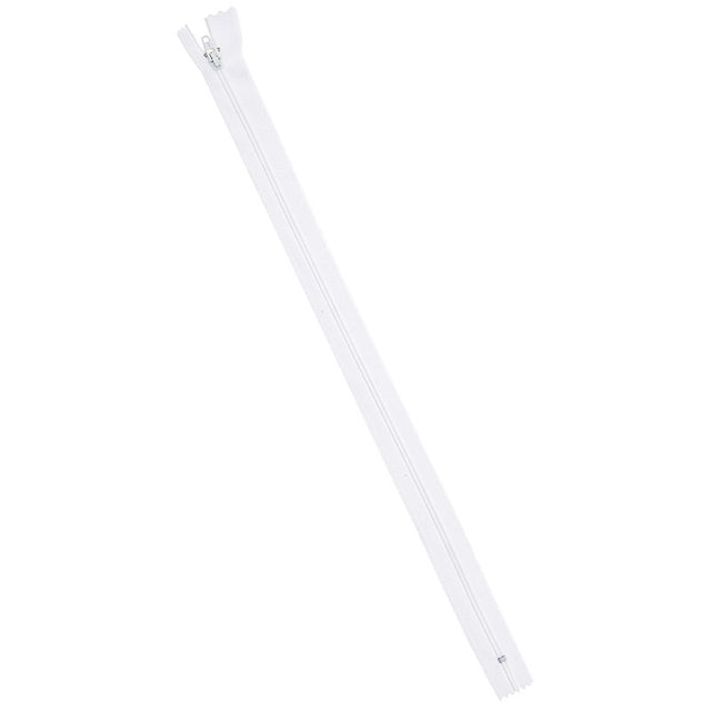 White 16" Polyester Zipper Primary Image