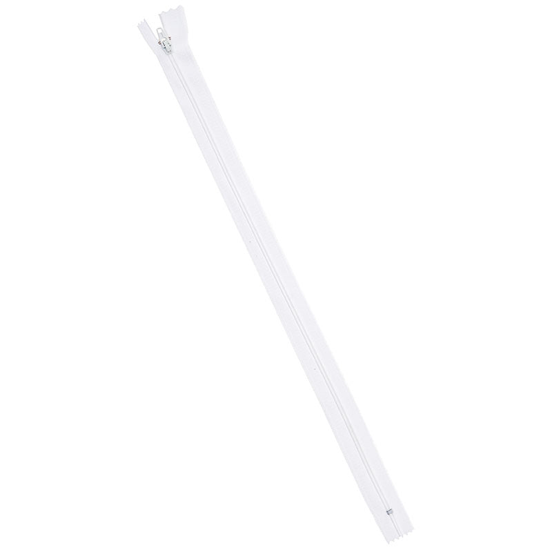 White 16" Polyester Zipper Primary Image