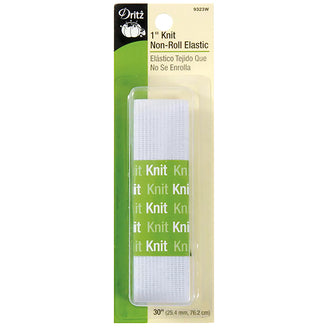 White 1" Non-Roll Knit Elastic