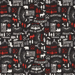 Wild at Heart - Main Black Yardage