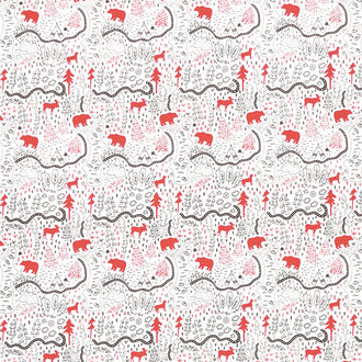 Wild at Heart - Map Cream Yardage
