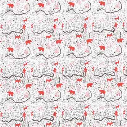 Wild at Heart - Map Cream Yardage