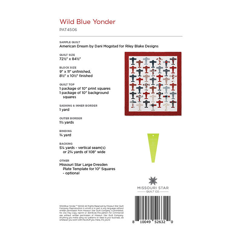 Wild Blue Yonder Quilt Pattern by Missouri Star