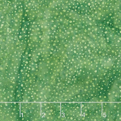 William's Garden Batiks - Dots Grasshopper Yardage