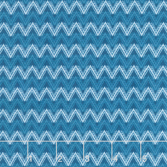 Willow - Chevron Indigo Yardage
