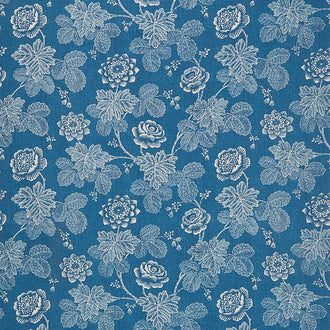 Willow - Stipple Floral Indigo Yardage