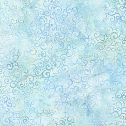 Wilmington Batiks - Blue & Gray Swirls Yardage