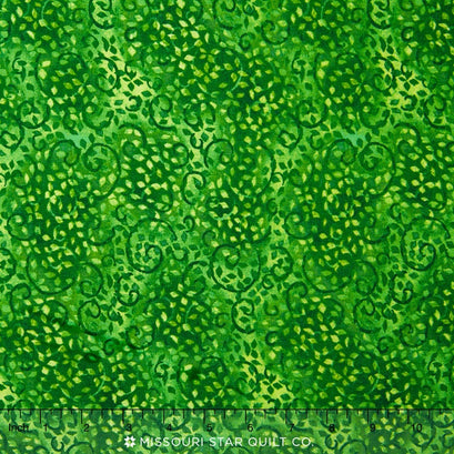 Wilmington Essentials - Leafy Scroll Bright Green Yardage