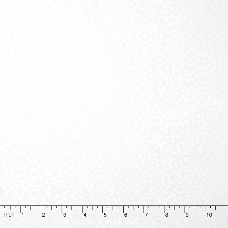 Wilmington Essentials - Leafy Scroll White-on-White Yardage