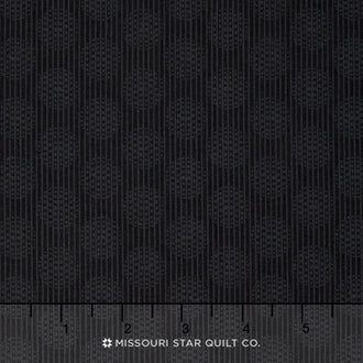 Wilmington Essentials - Midnight Circles and Stripes Black on Black Yardage
