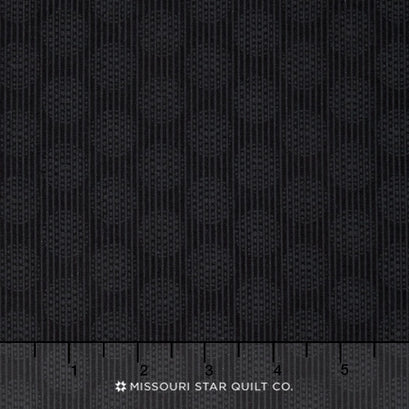 Wilmington Essentials - Midnight Circles and Stripes Black on Black Yardage
