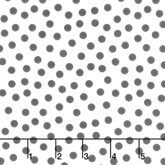 Wilmington Essentials - On the Dot White Gray Yardage