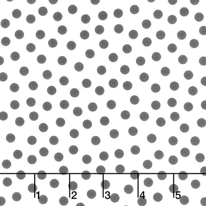 Wilmington Essentials - On the Dot White Gray Yardage