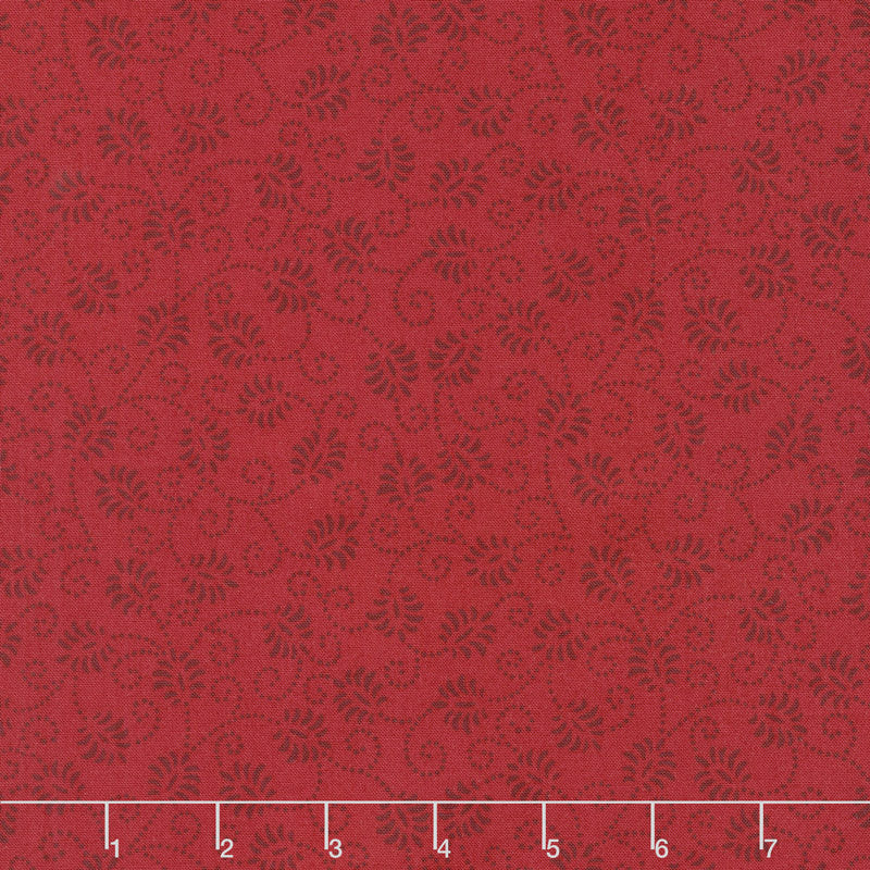 Wilmington Essentials - Red Carpet Dancing Buds Red on Red Yardage Primary Image