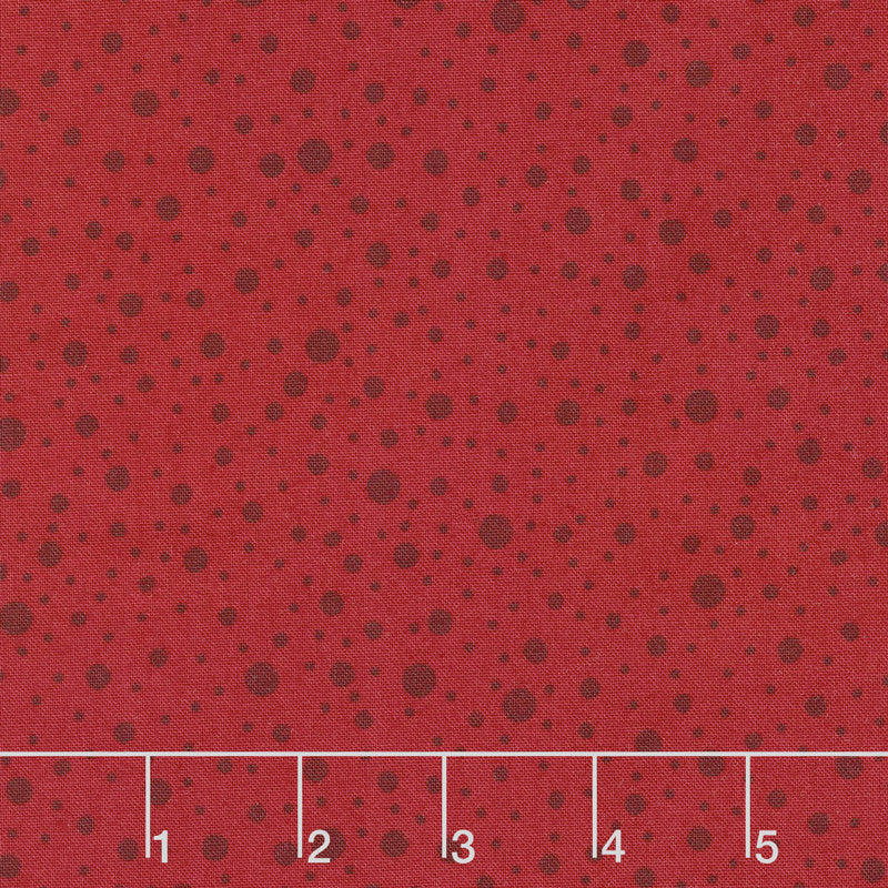 Wilmington Essentials - Red Carpet Dotty Dots Red on Red Yardage