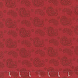 Wilmington Essentials - Red Carpet Paisley Toss Red on Red Yardage Primary Image