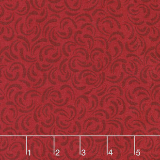 Wilmington Essentials - Red Carpet Scattered Petals Red on Red Yardage