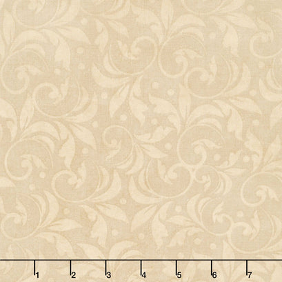 Wilmington Essentials - Vintage Scroll Tan 108" Backing