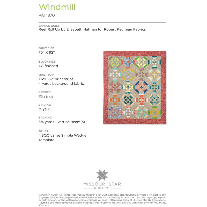 Windmill Quilt Pattern by Missouri Star