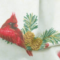 Winter Elegance - Winter Cardinals Natural Metallic Yardage