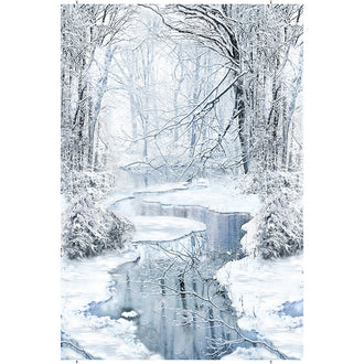 Winter Hike - Winter Wonderland Blue Panel