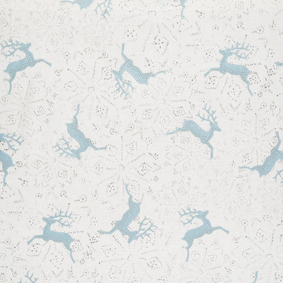 Winter Shimmer 2 - Deer Snowflakes Winter Pearlized Yardage